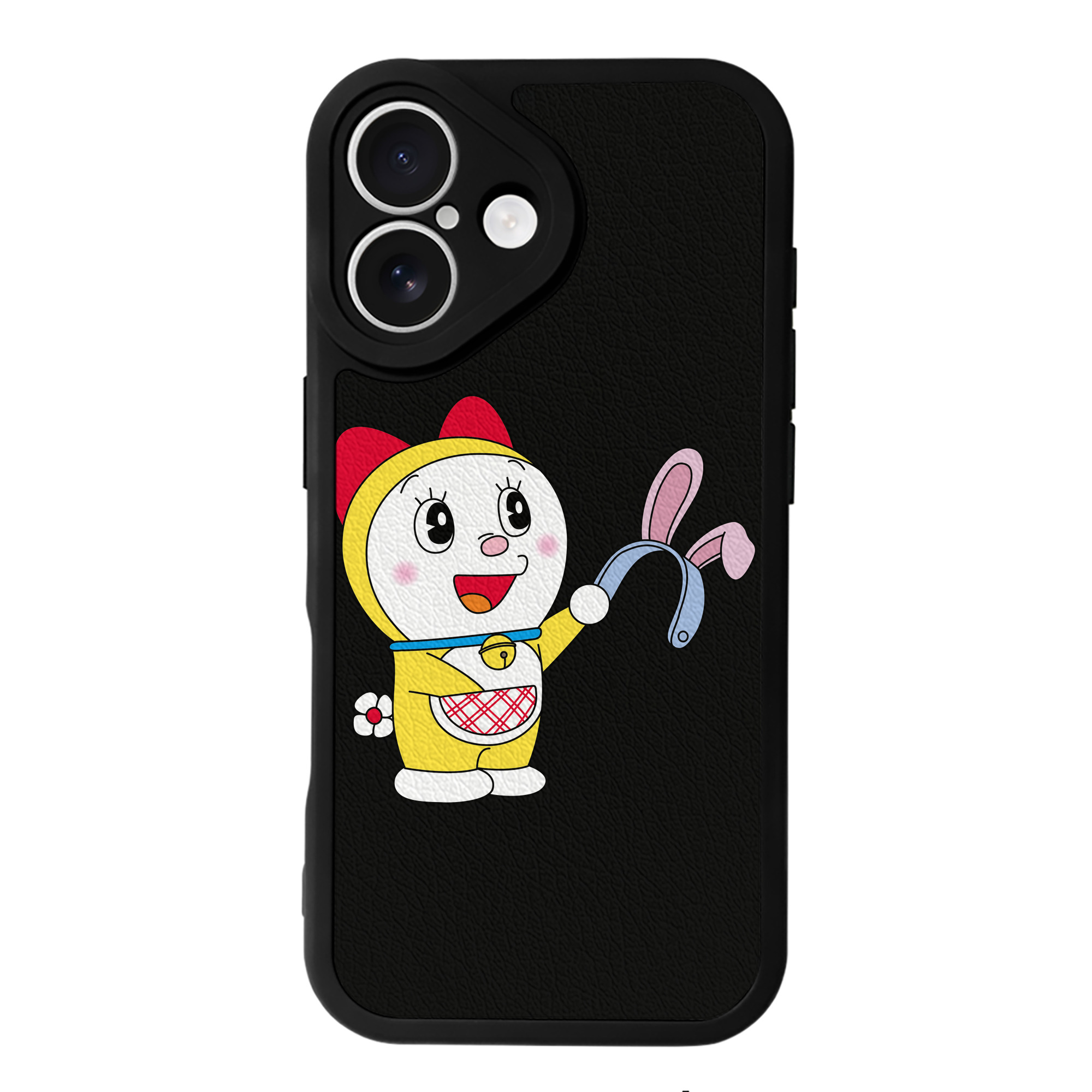 （画像用） ドラえもん ドラミ Doraemon Dorami 【iPhone 16シリーズ対応】シリコンスマホケース（レザー調） 材質：シリコン